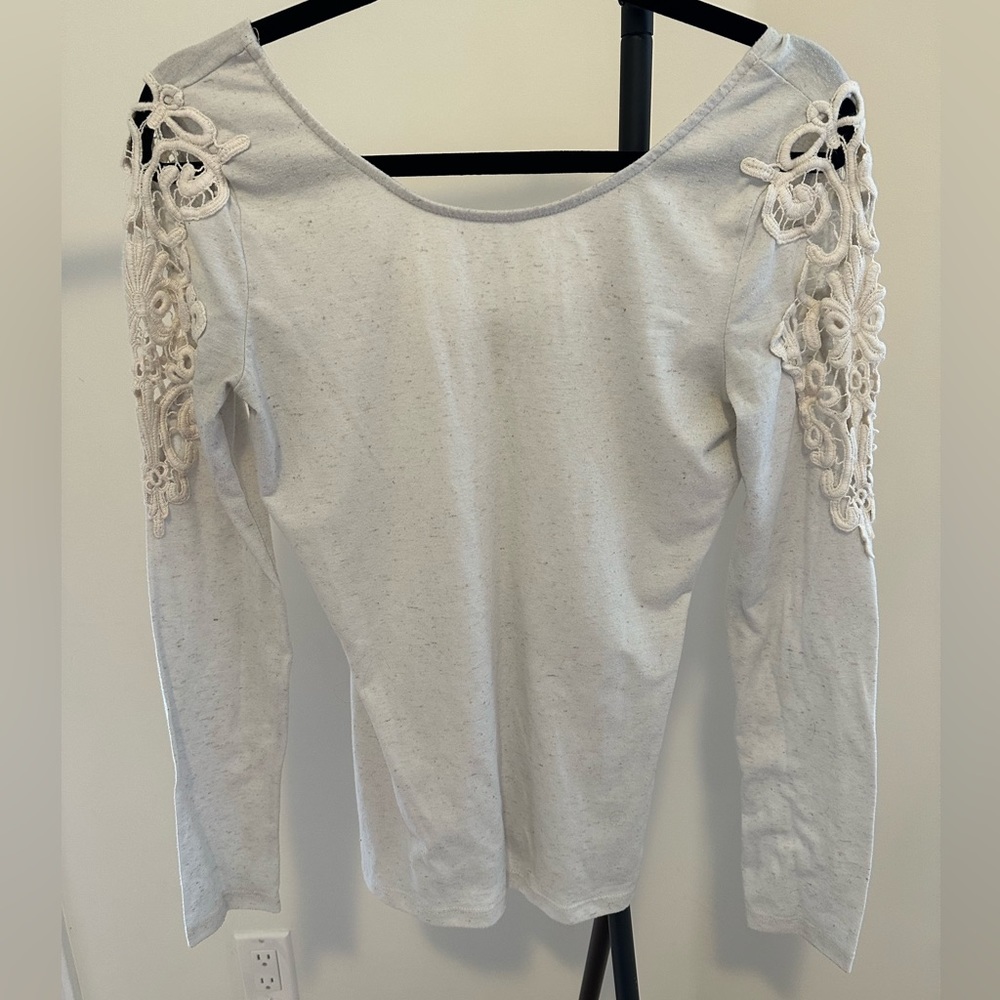 Urban Outfitters White Long Sleeve Top